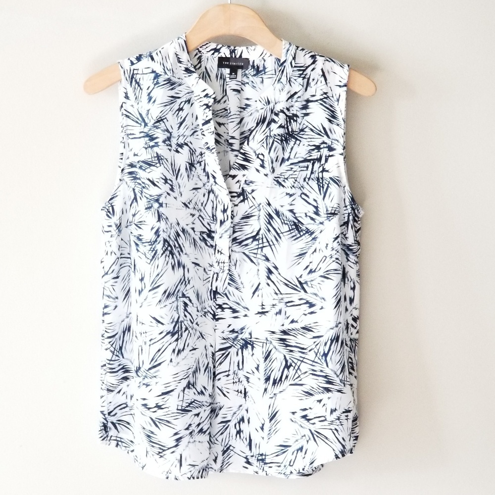Tropical Sleeveless Blouse